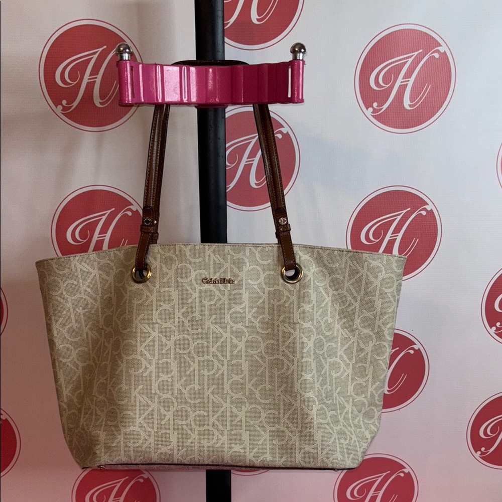 Calvin Klein Cream and Brown monogrammed